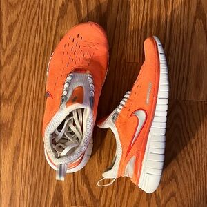 Nike Kids Orange and White Sneakers